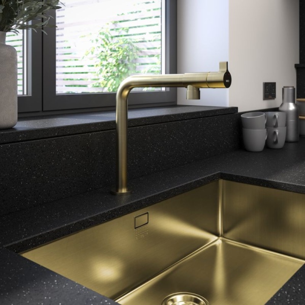 Tramonto Kitchen Tap - Brushed Gold Brass